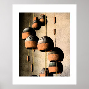 Affiches Carillon en argile en spirale nature morte
