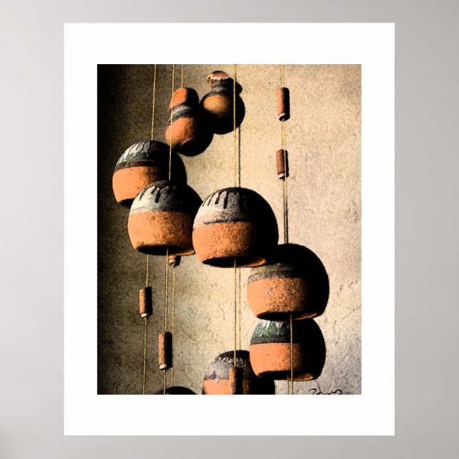 Affiches Carillon en argile en spirale nature morte (Devant)