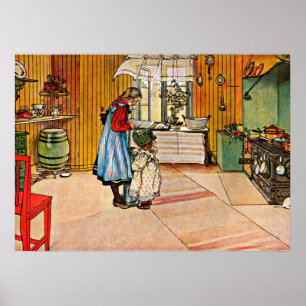 Affiches Carl Larsson art : The Kitchen