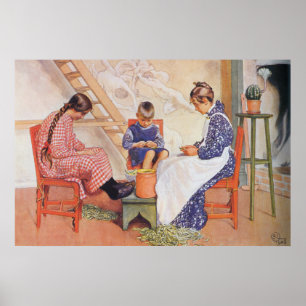 Affiches Carl Larsson ils ont écossé l'affiche d'aquarelle