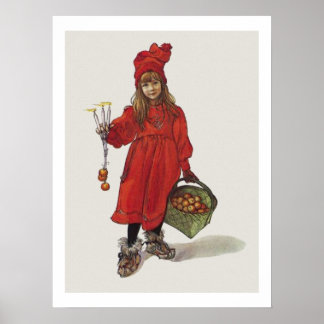 Affiches Carl Larsson Little Swedish Girl Brita comme Iduna