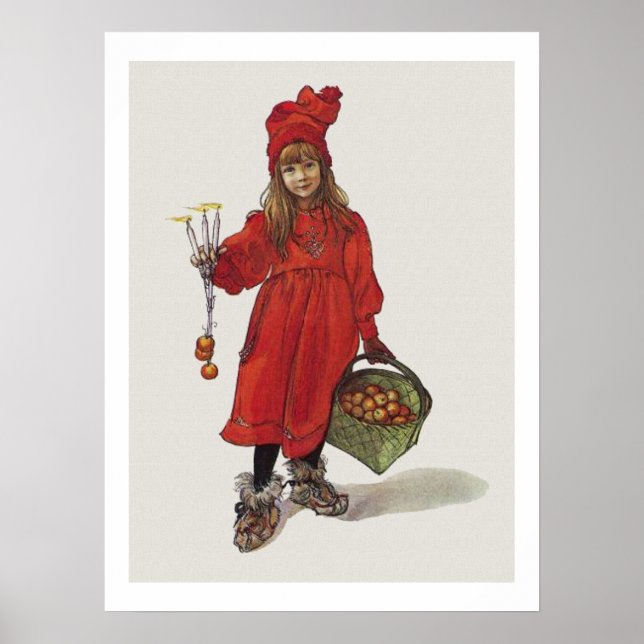 Affiches Carl Larsson Little Swedish Girl Brita comme Iduna (Devant)