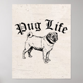 Affiches Carlin Life Funny Chien Gangster