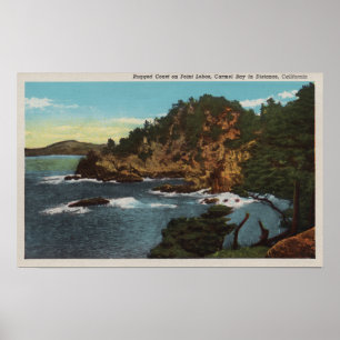 Affiches Carmel, CA - Côte accidentée sur Point Lobos
