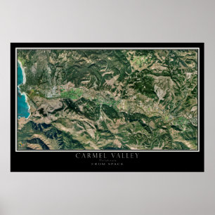 Affiches Carmel Valley California Carte Satellite De L'Espa