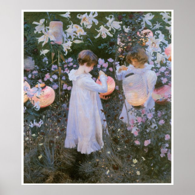 Affiches Carnation, Lily, Lily, Rose, John Singer Sargent (Devant)