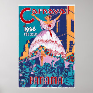Affiches Carnaval de 1936, 22-25 février, Panama