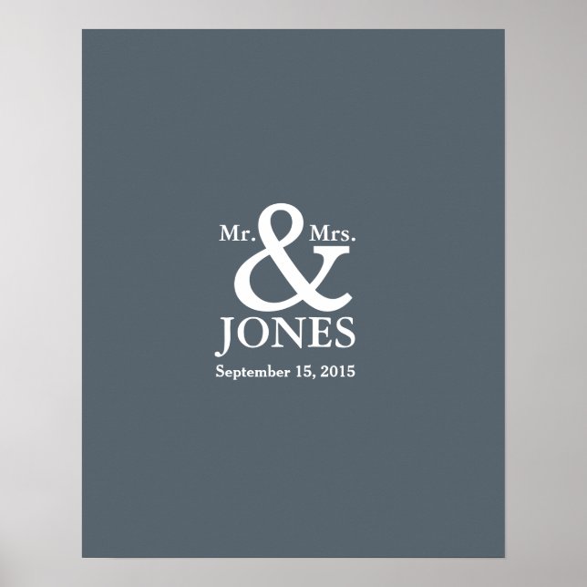 Affiches carnet de signature du mariage d'esperluette chois (Devant)