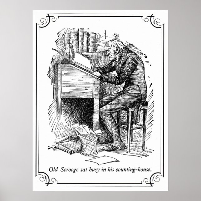 Affiches Carol de Noël : Vieux Scrooge (Devant)