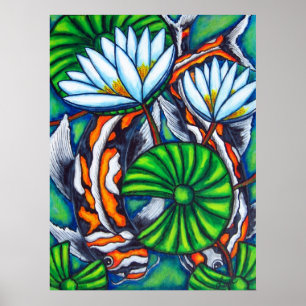 Affiches Carpe effarouchée par Lisa Lorenz