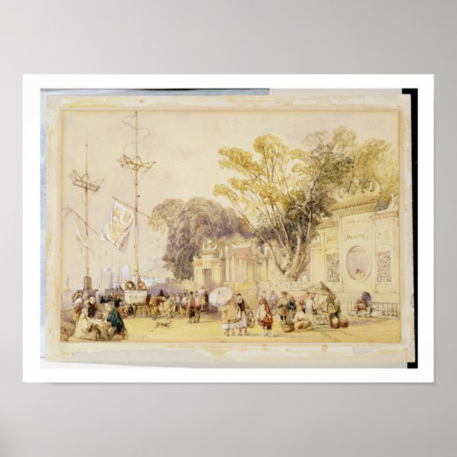 Affiches Carré de village dans la baie de Hong Kong, assiet (Devant)