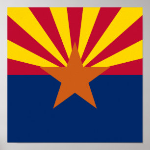 Affiches Carré du drapeau de l'Arizona