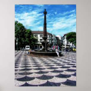 Affiches Carreaux d'illusion artistique : Funchal, Madère (