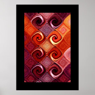 Affiches carreaux rouges