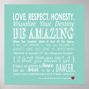 Affiches Carrie's Wall of Inspirational Dance Citations - A
