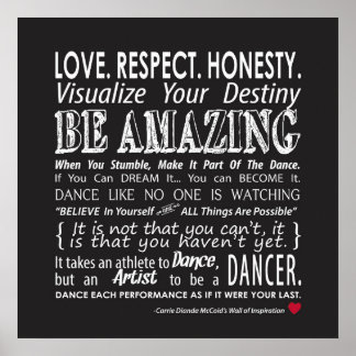 Affiches Carrie's Wall of Inspirational Dance Citations - N