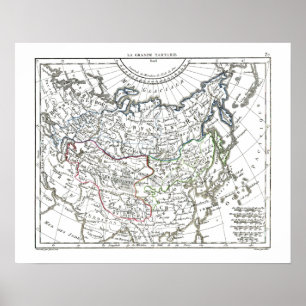 Affiches Carte 1806 - La Grande Tartarie