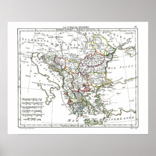 Affiches Carte 1806 - La Turquie d'Europe