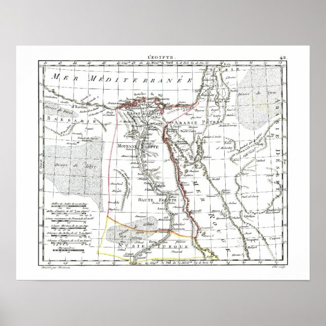 Affiches Carte 1806 - L'Egypte (Devant)