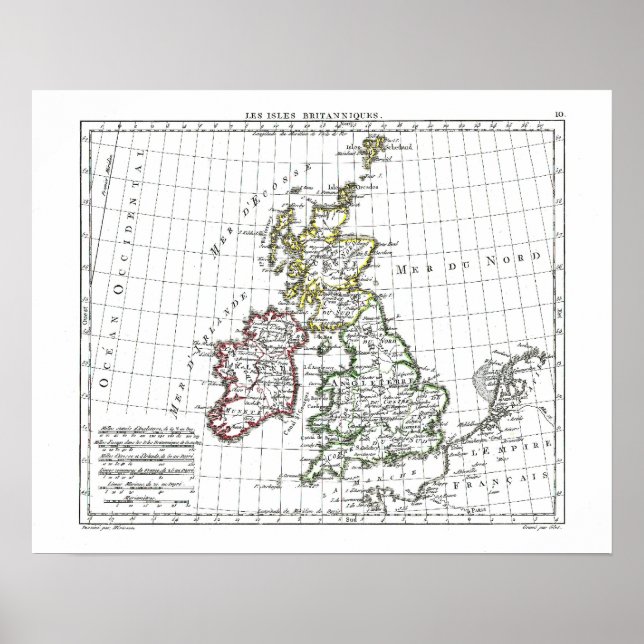 Affiches Carte 1806 - Les Isles Binsonorisés (Devant)