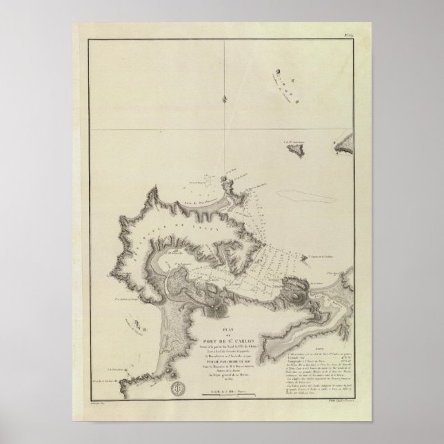 Affiches Carte Atlas du Chili (Devant)