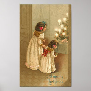 Affiches Carte aux bougies lumineuses