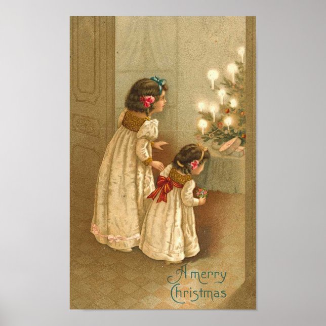 Affiches Carte aux bougies lumineuses (Devant)