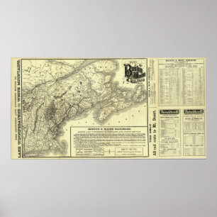 Affiches Carte Boston et Maine Railroad 2