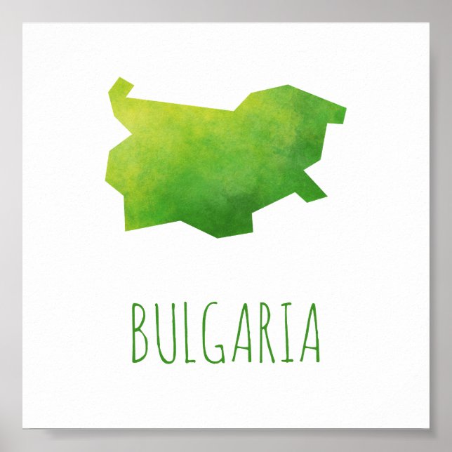 Affiches Carte Bulgarie (Devant)