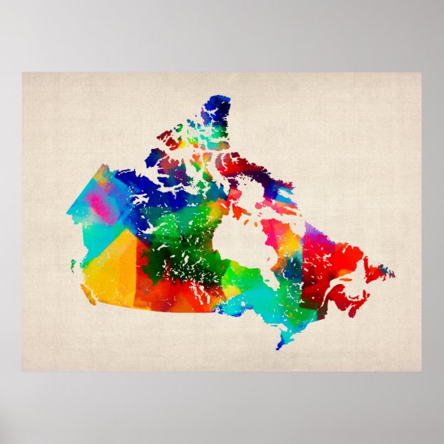 Affiches Carte Canada (Devant)