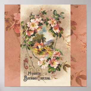 Affiches Carte d'anniversaire vintage