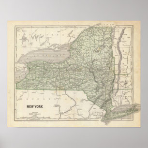Affiches Carte d'atlas de New York