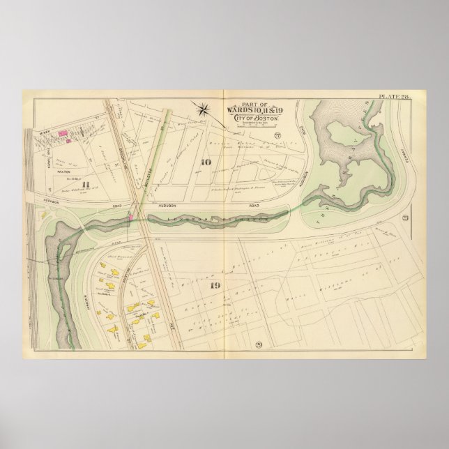 Affiches Carte de Boston 2 (Devant)