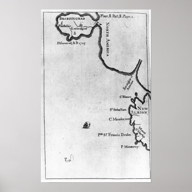 Affiches Carte de Brobdingnag (Devant)