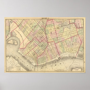 Affiches Carte de Brooklyn de sec 2
