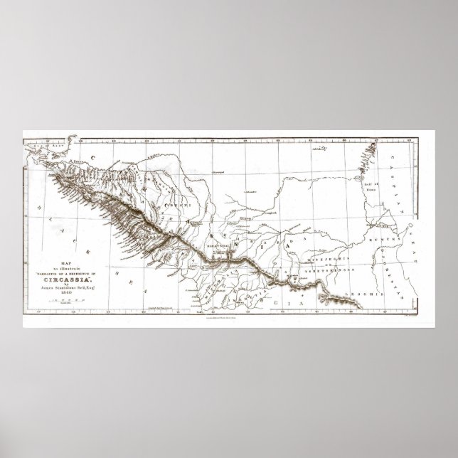 Affiches carte de CIRCASSIA1840 (Devant)