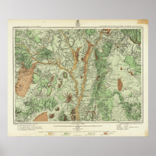 Affiches Carte de classification des terres du Nouveau-Mexi