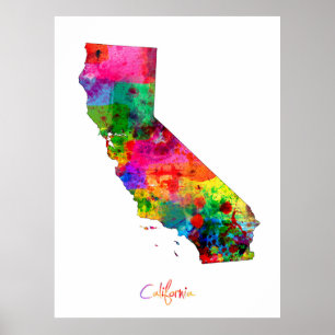 Affiches Carte de la Californie