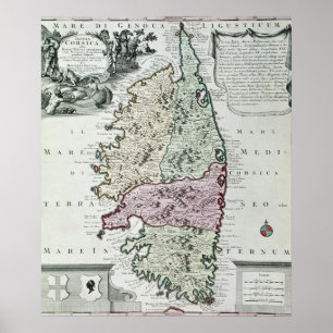 Affiches Carte de la Corse