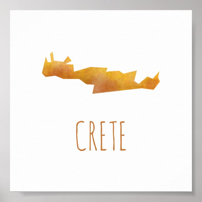 Affiches Carte de la Crète (Devant)