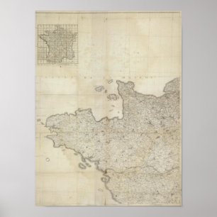Affiches Carte de la France NO