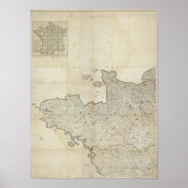 Affiches Carte de la France NO (Devant)
