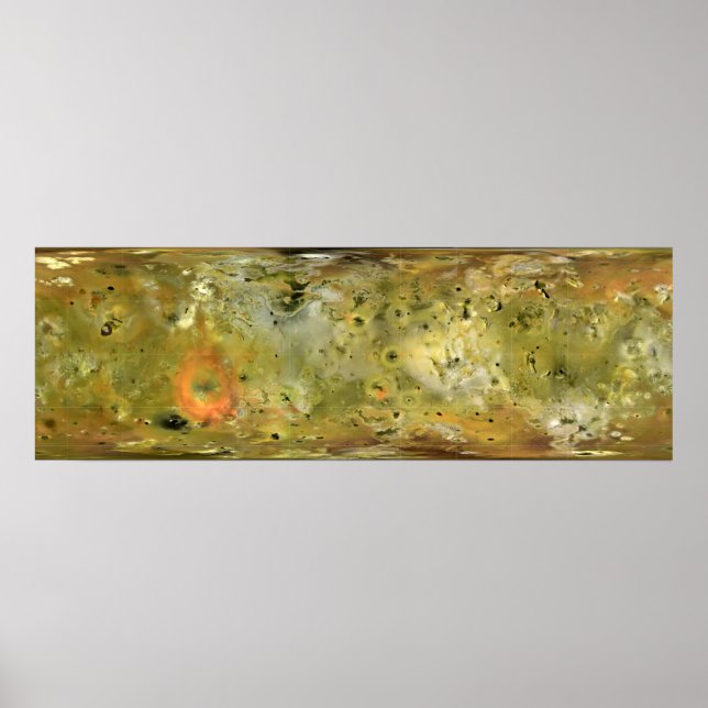 Affiches Carte de la lune de Jupiter Lo (Devant)