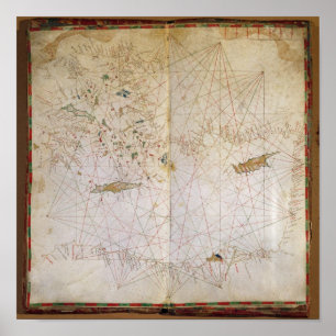 Affiches Carte de la Méditerranée orientale