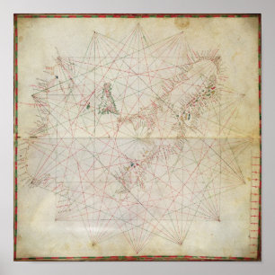 Affiches Carte de la mer Adriatique