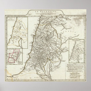 Affiches Carte de la Palestine
