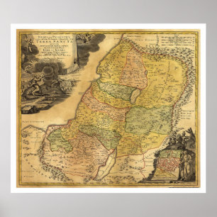 Affiches Carte de la Palestine par Johann Baptist Homann 17