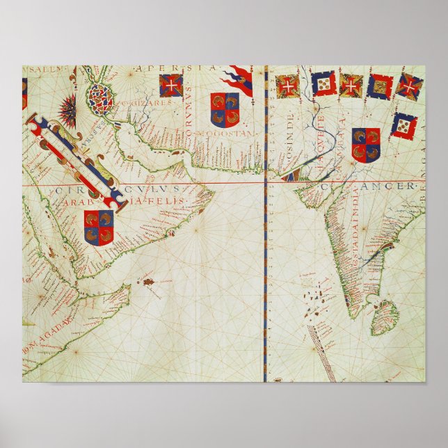 Affiches Carte de la Perse, de l'Arabie et de l'Inde (Devant)