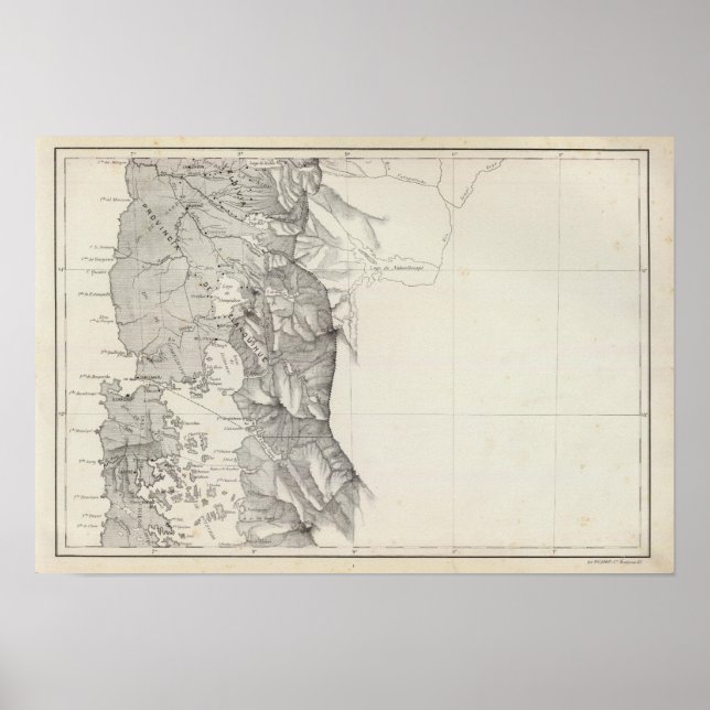 Affiches Carte de la République du Chili 8 (Devant)