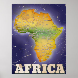 Affiches Carte de l'afrique